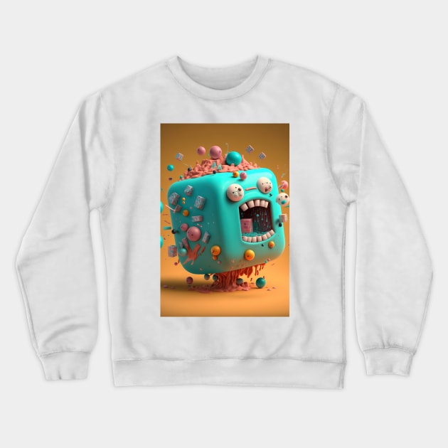 Laughing cube Crewneck Sweatshirt by TheMadSwede
